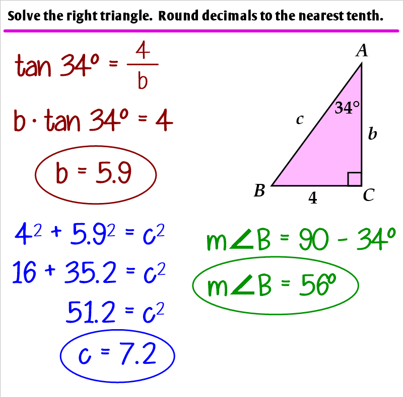 12 2 Solving Right Triangles Ms Zeilstra s Math Classes