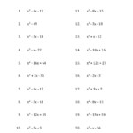 15 Factoring Quadratics Worksheet Worksheeto