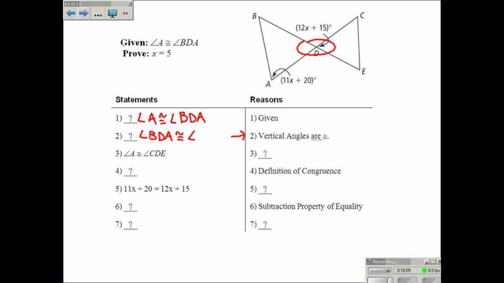 2 6 Proving Angles Are Congruent YouTube