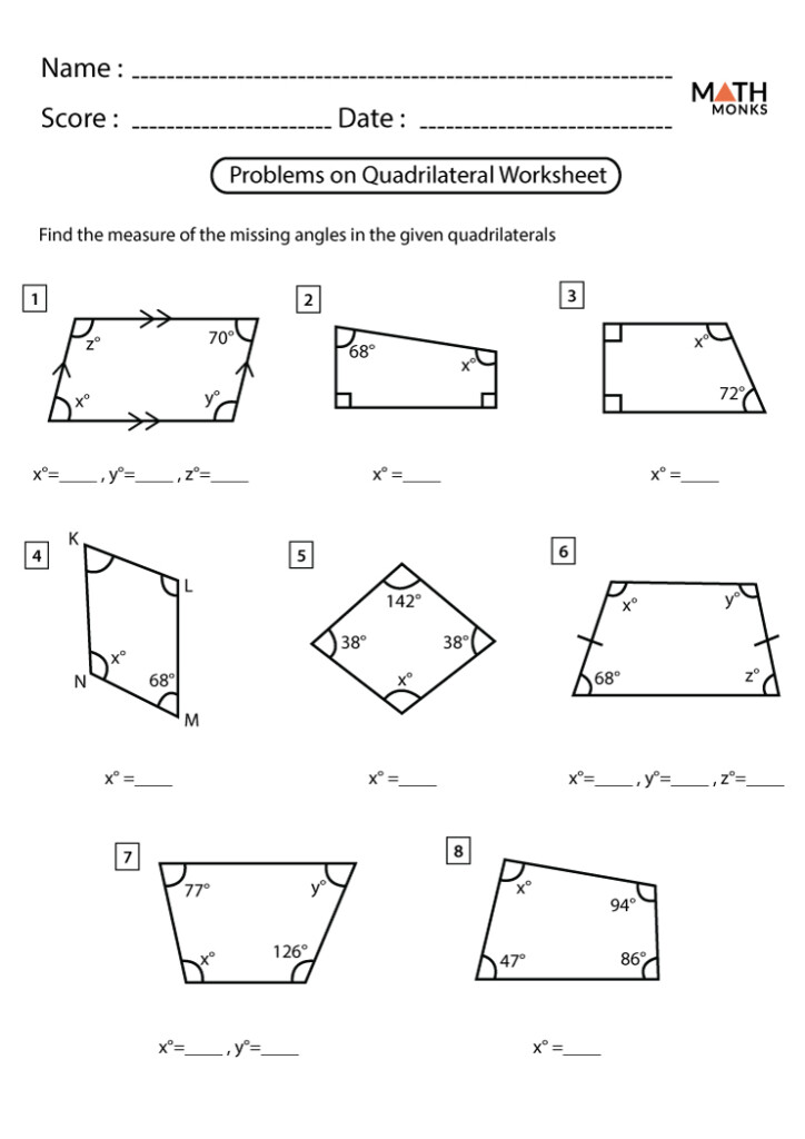  21 4Th Grade Quadrilateral Worksheets Ideas