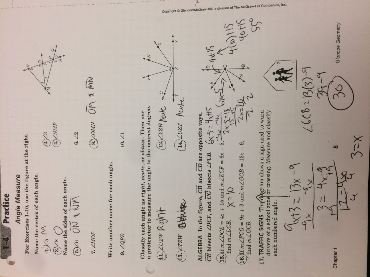 3 2 Practice Angles And Parallel Lines Worksheet Answers Db excel