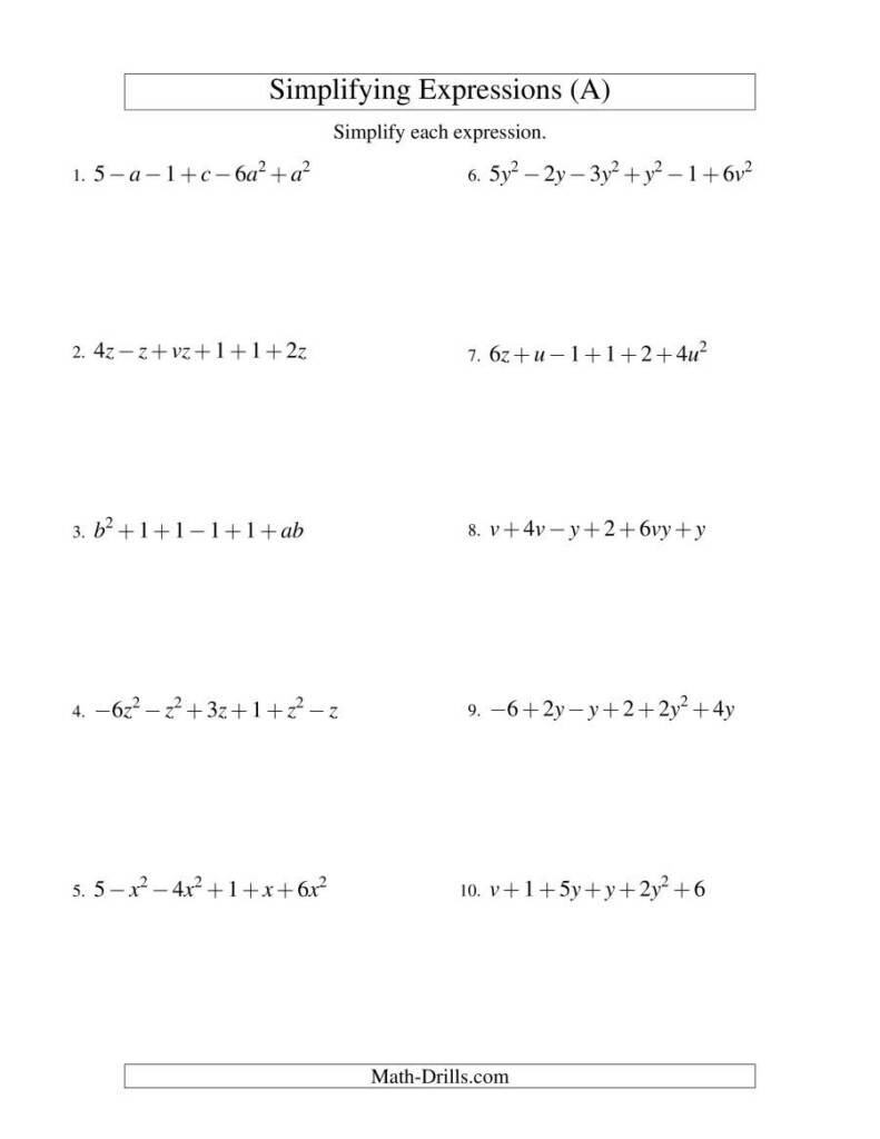 30 Simplifying Exponential Expressions Worksheet Education Template