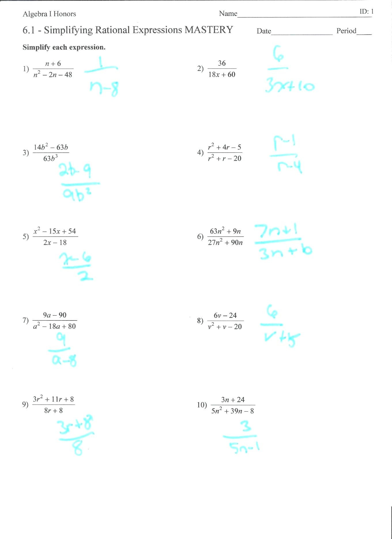 30 Simplifying Exponential Expressions Worksheet Education Template