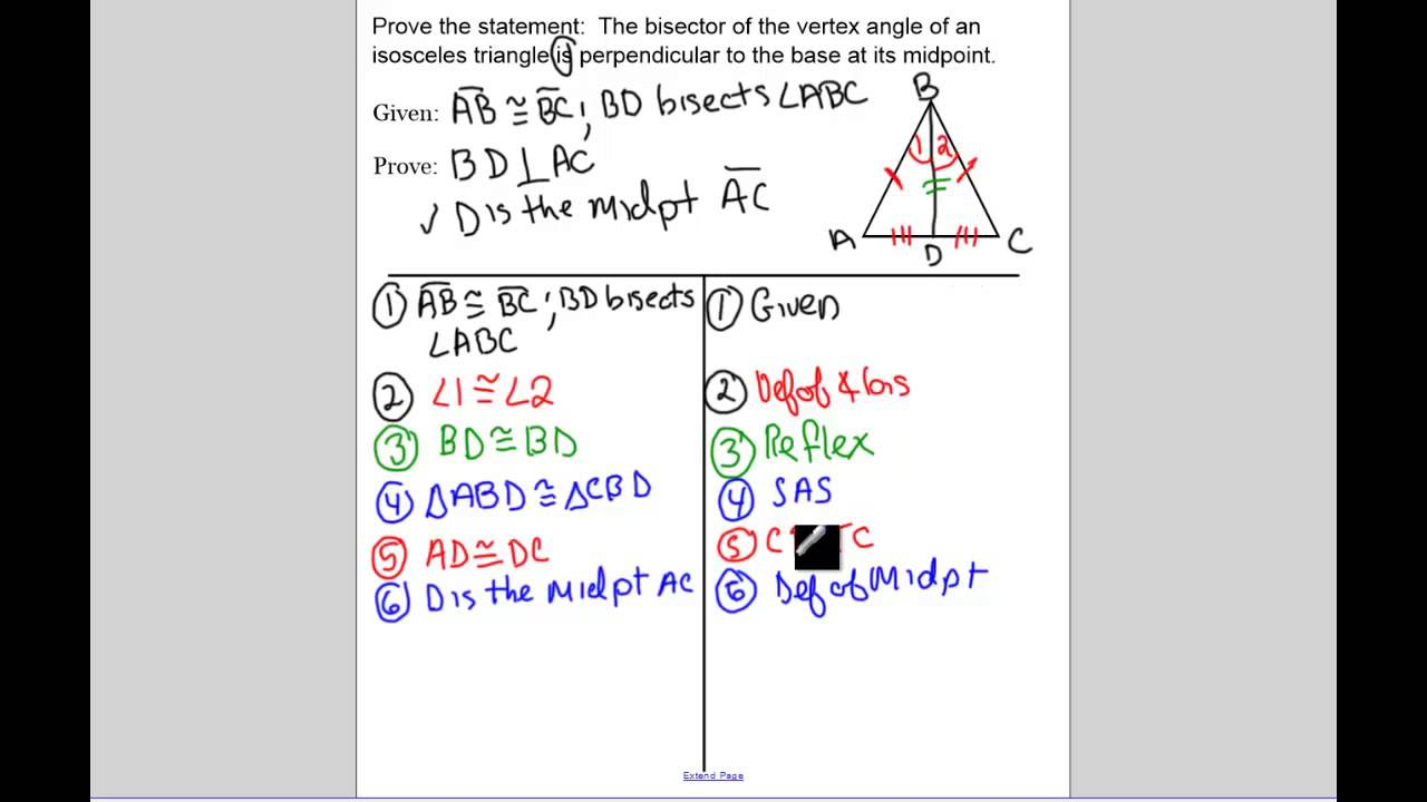 4 4 Isosceles Triangle Theorem YouTube