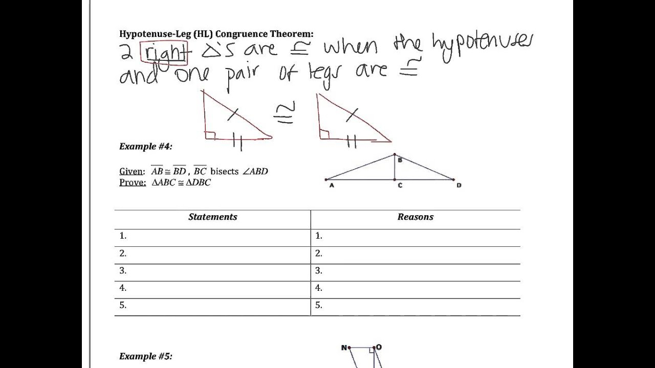 4 4 Prove Triangles Congruent By SAS And HL YouTube