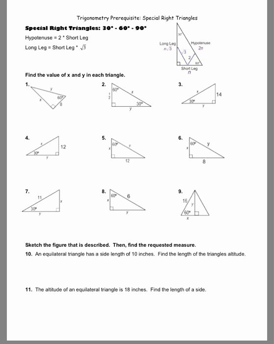 50 Right Triangle Trig Worksheet Answers Chessmuseum Template Library