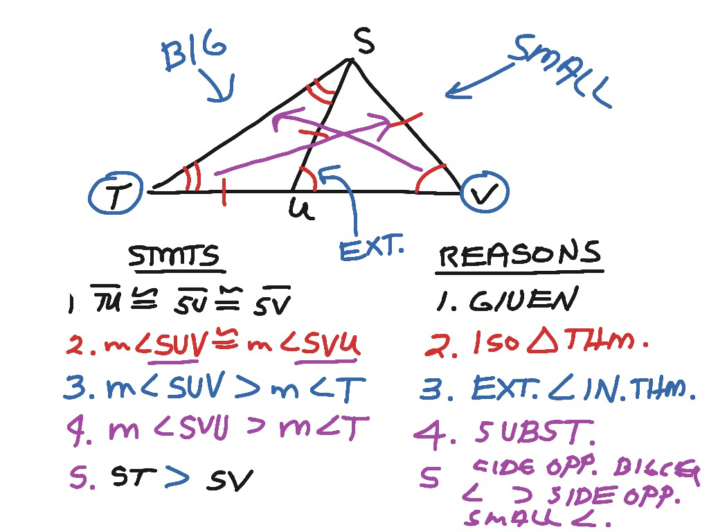 6 5 Inequalities For Two Triangles Math Geometry Triangles 