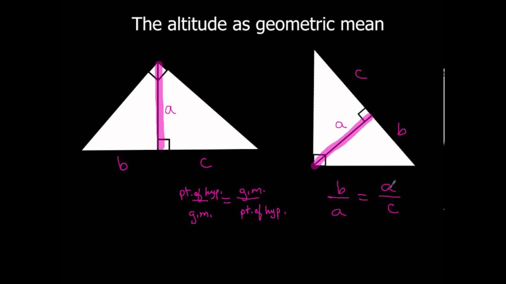 7 3 Using Similar Right Triangles More Examples Of Altitude As 