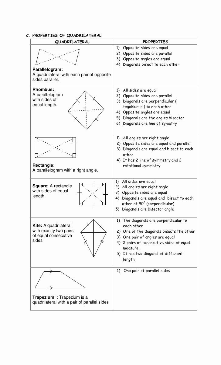 Angle Properties Of Quadrilaterals Worksheet Thekidsworksheet