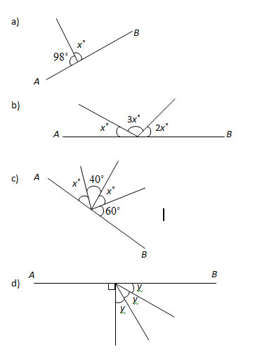 Angles In A Straight Line Worksheets And Solutions