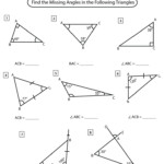 Angles In A Triangle Worksheets Math Monks