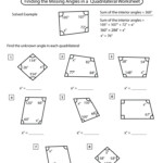 Angles In Quadrilaterals Worksheets Math Monks