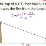 Applications Of Trigonometric Ratios Word Problems Involving Tangent