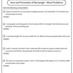 Area And Perimeter Of Rectangles Worksheets Math Monks