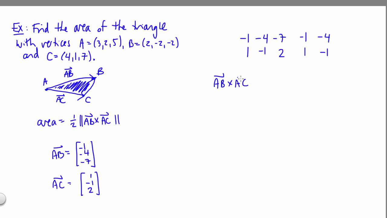 Area Of A Triangle In 3 d YouTube