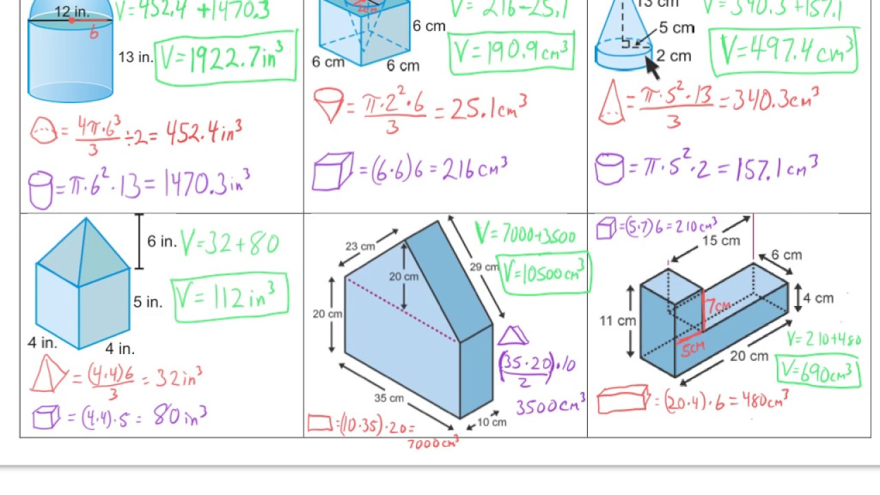 Area Of Composite Figures Worksheet Answers Area Of Compound Shapes 1