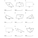 Area Of Quadrilaterals And Triangles Worksheet