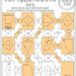 Area Of Trapezoids Rhombi And Kites Maze Geometrie Math