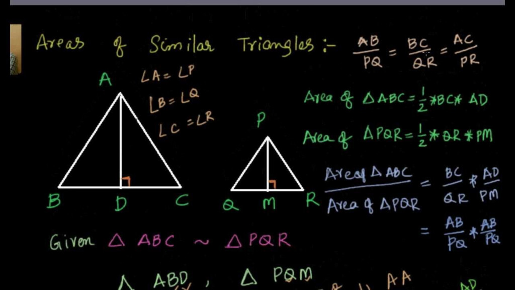 Areas Of Similar Triangles YouTube