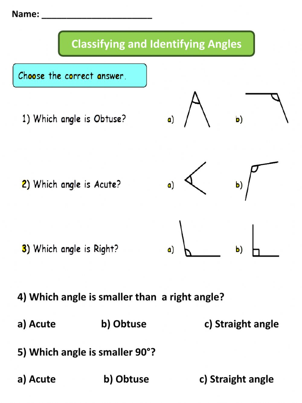 Classification Of Triangles By Angles Worksheet 5482