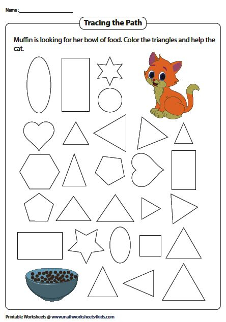 Coloring Tracing And Drawing Triangles Worksheets Triangle