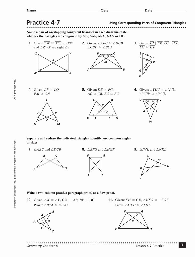 Congruent Triangles Worksheet Answers Mathworksheets4kids WERT SHEET