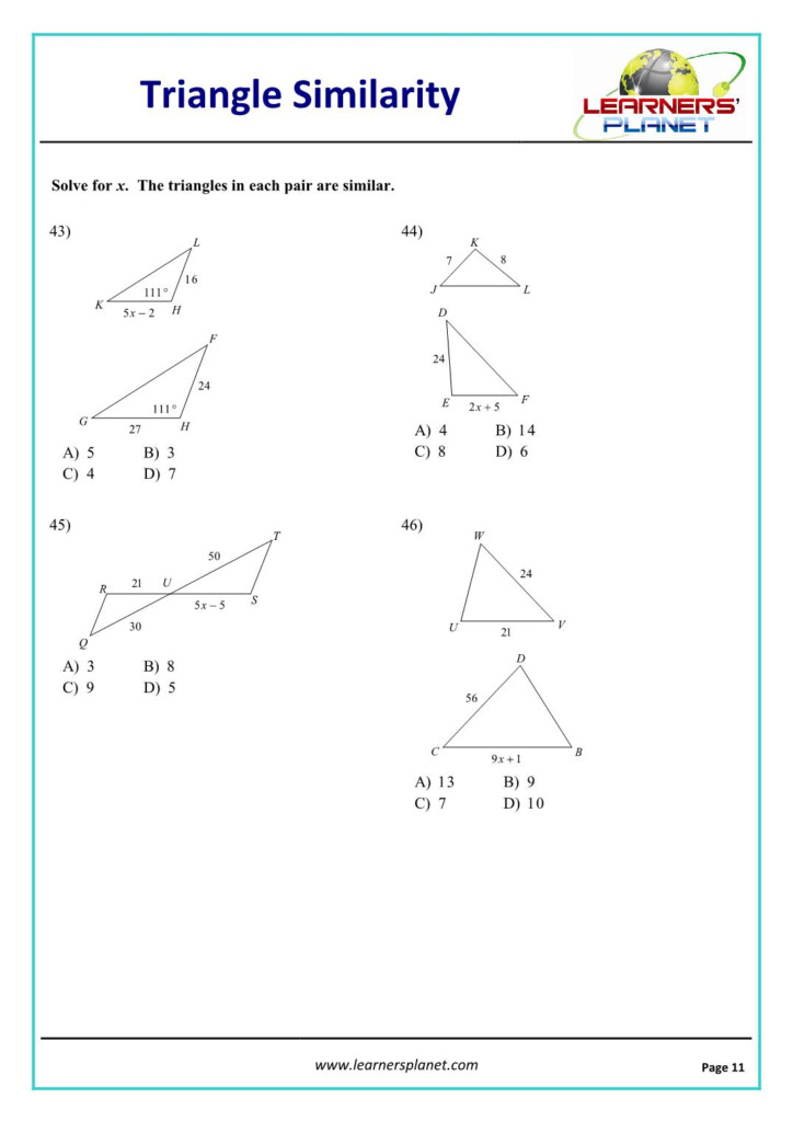 Congruent Triangles Worksheet Grade 9 35 Images Congruent Triangles 
