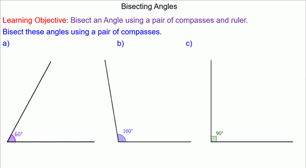 Constructing Angle Bisectors Mr Mathematics