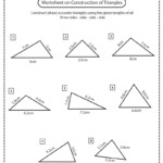 Constructing Triangles Worksheets Math Monks