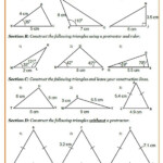 Constructions Worksheet PDF Triangle Construction Worksheet