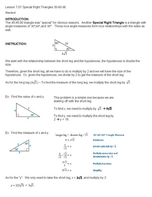 cosgeometry-lesson-7-07-special-right-triangles-30-60-90