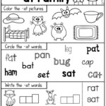 CVC At Word Family Worksheet This Short A Pack Provides Pages And