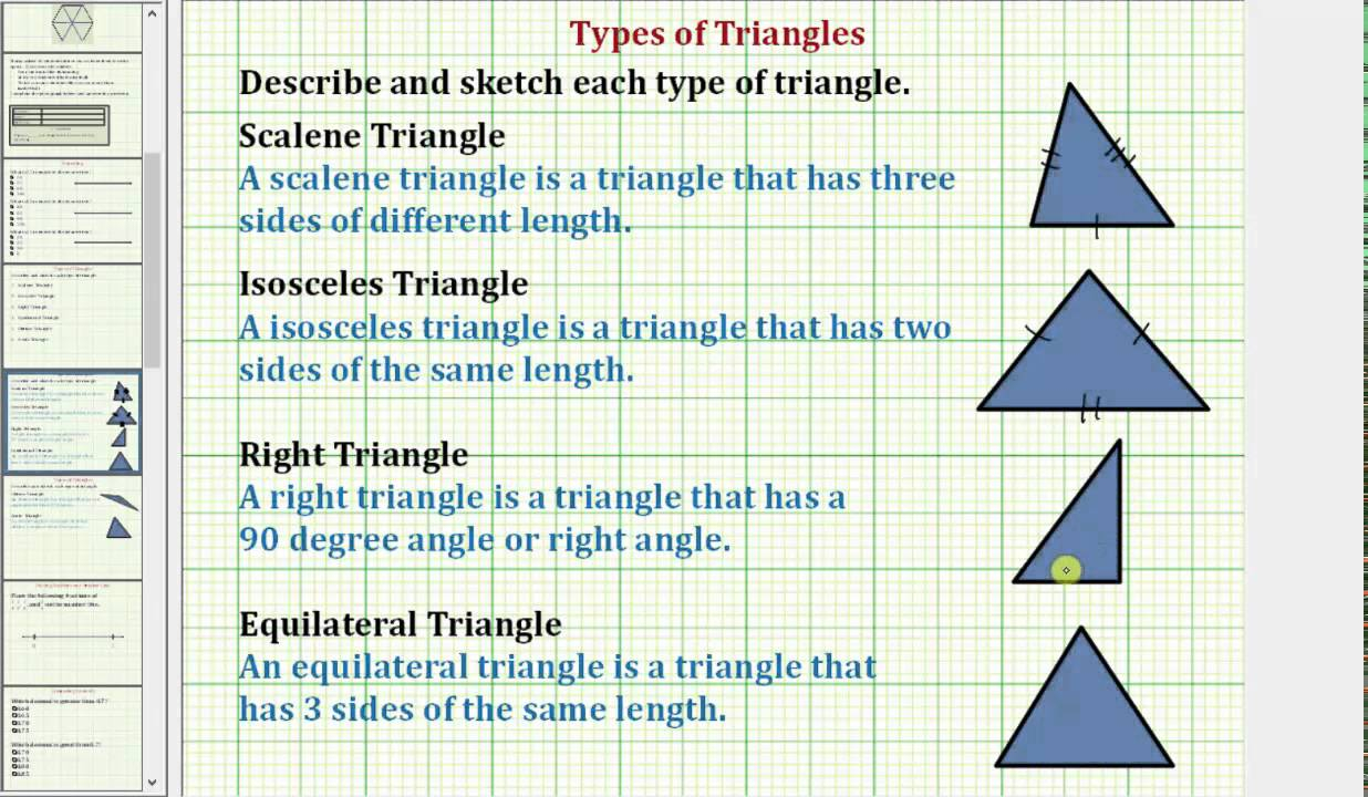 Define Types Of Triangles Common Core 3 4 Math Ex 8 YouTube