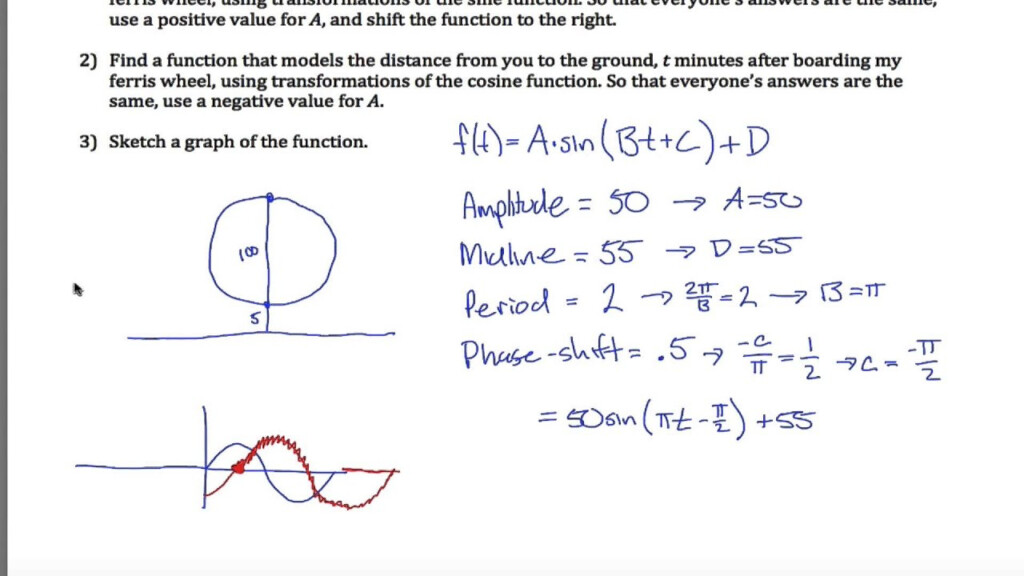 Ferris Wheel Trig Example YouTube