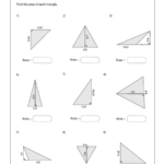 Finding Area Of A Triangle Worksheets Worksheets Master