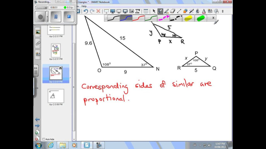 Finding Missing Measures Using Similar Triangles YouTube