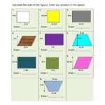 Finding The Area Of Quadrilaterals Worksheet