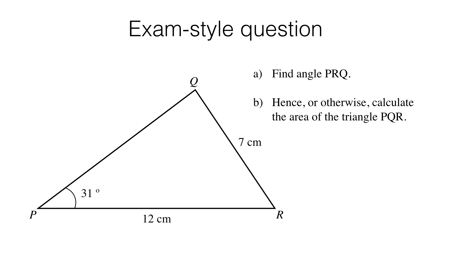 G23a Area Of A Triangle Using Sine BossMaths