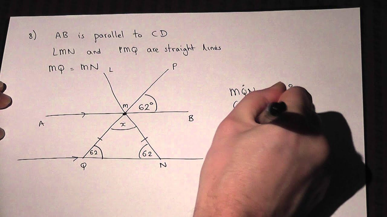 Geometry Angles And Parallel Lines Solving Problems YouTube