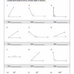 Identify And Classify The Angles Angles Worksheet Identifying