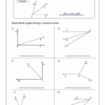 Identifying Parts And Naming Angles Worksheets