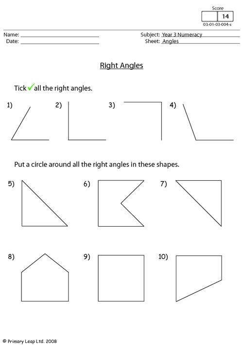 Image Result For Right Angles Worksheets Geometry Worksheets Angles 