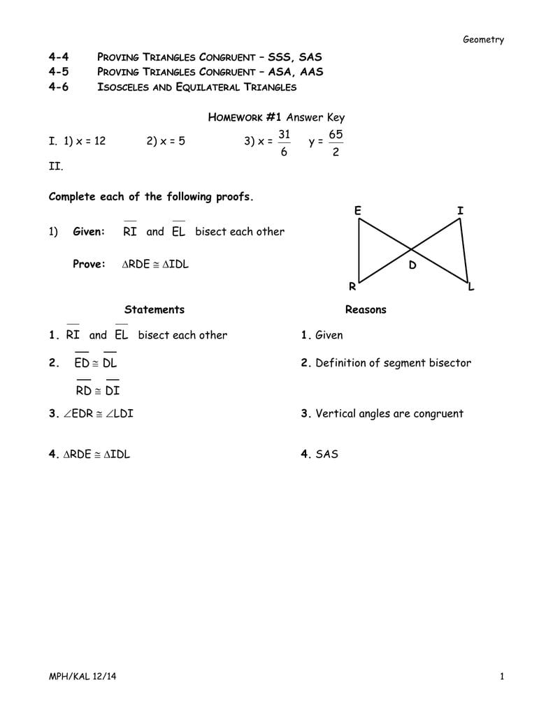 Isosceles And Equilateral Triangles Worksheet Answer Key Bydesignresume