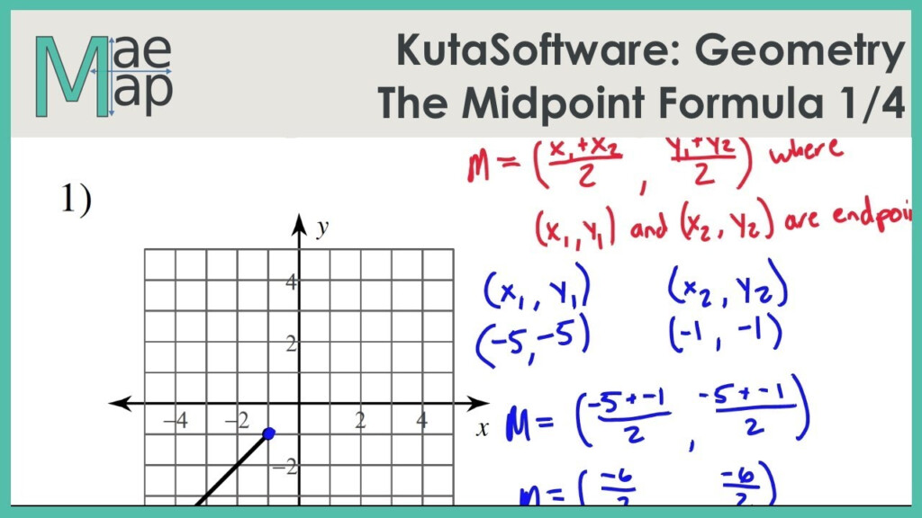 KutaSoftware Geometry The Midpoint Formula Part 1 YouTube