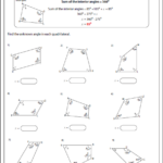 Missing Angles In Quadrilaterals Worksheets Worksheets Master