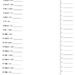 Multiplying Multiples Of 10 Math Worksheet With Answer Key Printable