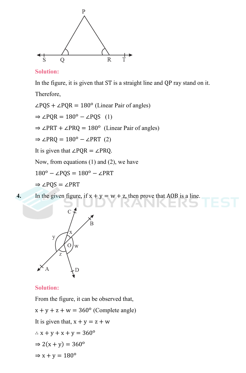 NCERT Solutions For Class 9 Maths Chapter 6 Lines And Angles