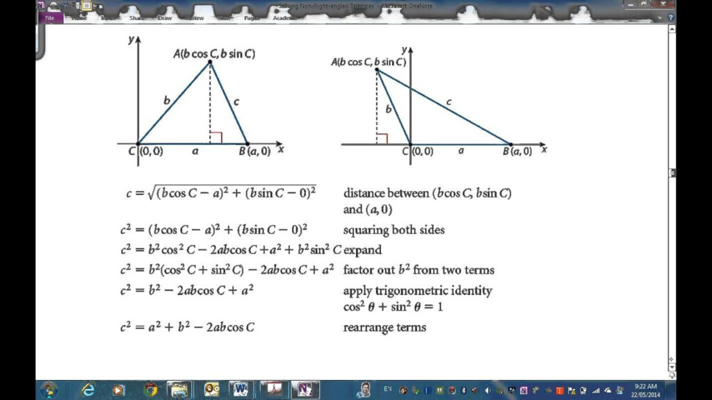 Non Right Angled Triangle Trigonometry YouTube