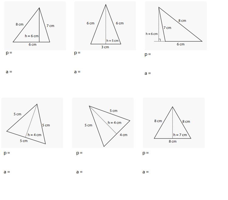 Perimeter And Area Of Triangles Worksheet Year 7 Maths Feat Ms Wright