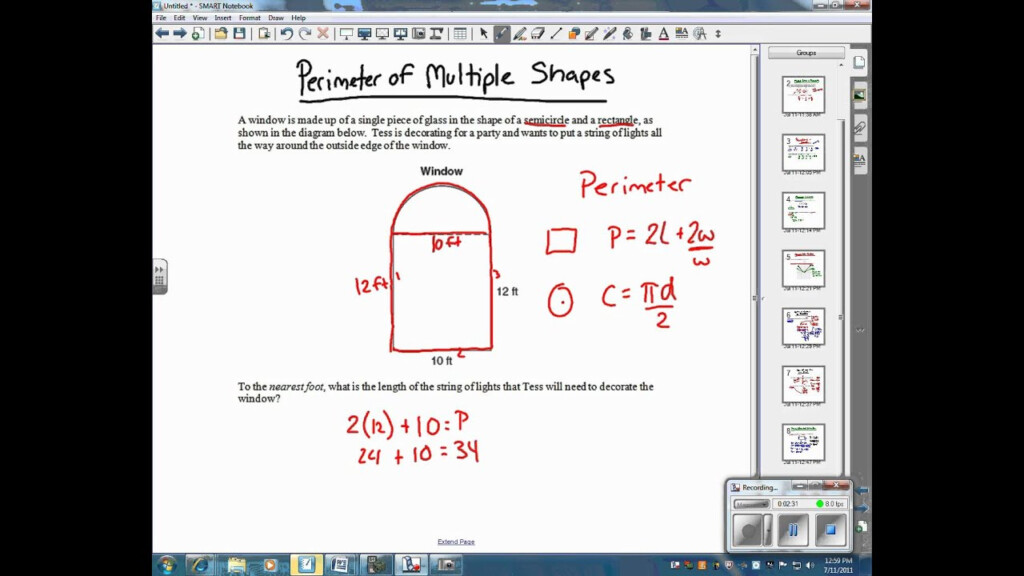 Perimeter Of Multiple Shapes wmv YouTube